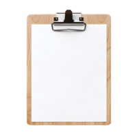 AI generated Top view of clean checklist or clipboard without background. Ready for mockup png