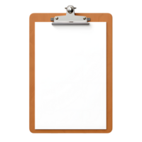 AI generated Top view of clean checklist or clipboard without background. Ready for mockup png