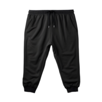 AI generated Black fabric pants without background. Ready for mockup png