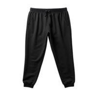 AI generated Black fabric pants without background. Ready for mockup png