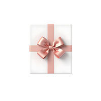 AI generated Top view photo of present box with bow and ribbon. Without background png