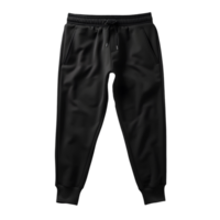AI generated Black fabric pants without background. Ready for mockup png