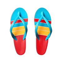 ai gerado colori de praia giro flops sem fundo png