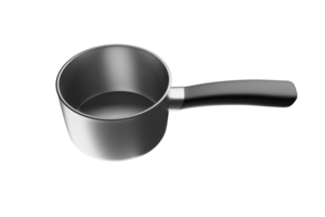 Metal kitchen pot 3d render png
