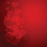 resumen contento san valentin día rojo corazones antecedentes diseño ilustración vector