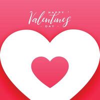 valentine's day greeting background with cute heart vector