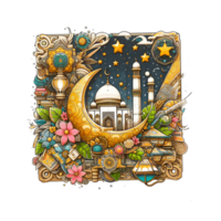 AI generated ramadan islamic holiday illustration png