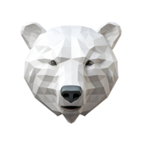 AI generated 3D Cartoon Polar Bear Logo Illustration No Background Perfect for Print on Demand png