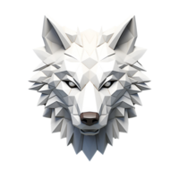 AI generated 3D Cartoon Wolf Logo Illustration Artistic Style Painting Drawing No Background png