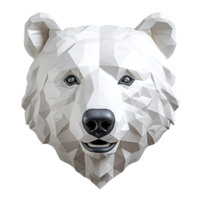 AI generated 3D Cartoon Polar Bear Logo Illustration No Background Perfect for Print on Demand png