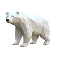 AI generated 3D Cartoon Polar Bear Logo Illustration No Background Perfect for Print on Demand png