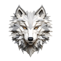 AI generated 3D Cartoon Wolf Logo Illustration Artistic Style Painting Drawing No Background png