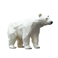 AI generated 3D Cartoon Polar Bear Logo Illustration No Background Perfect for Print on Demand png