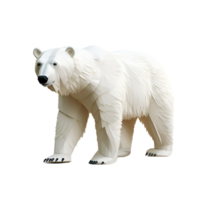 AI generated 3D Cartoon Polar Bear Logo Illustration No Background Perfect for Print on Demand png