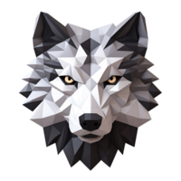 AI generated 3D Cartoon Wolf Logo Illustration Artistic Style Painting Drawing No Background png