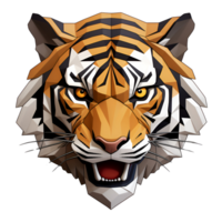 AI generated 3D Cartoon Artistic Style Tiger Baby Tiger Cute Tiger Logo Illustration Painting Drawing No Background png