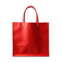 AI generated Red tote shopping bags in png