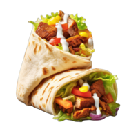 ai generado shawarma rápido comida en png