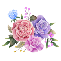 watercolor flowers, png, transparent background png