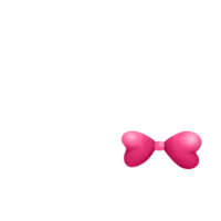 Pink bow on a transparent background png