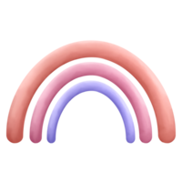 Rainbow with two different colors on it png