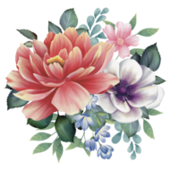 waterverf bloemen klem kunst PNG