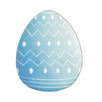 easter egg with blue and white patterns png