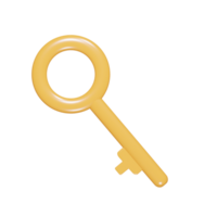 Key icon 3d render illustration png