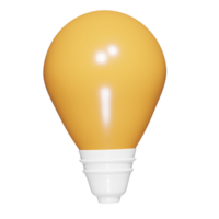 Bulb icon 3d render illustration png