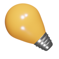 Bulb icon 3d render illustration png