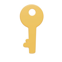 Key icon 3d render illustration png