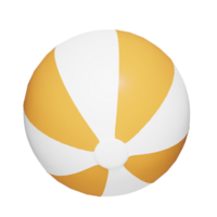 Beach ball icon 3d render illustration png