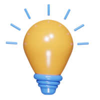 Bulb icon 3d render illustration png