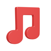 Music icon 3d render illustration png