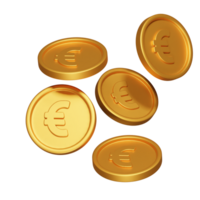 Euro icon 3d render illustration png