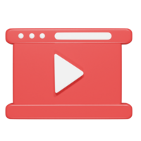 Video icon 3d rnder illustration png