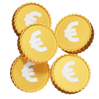 euro ícone 3d render ilustração png