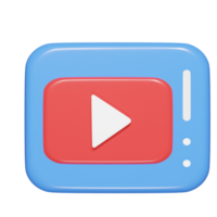 Video icon 3d rnder illustration png