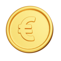 Euro icon 3d render illustration png
