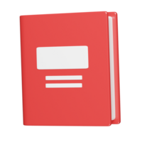 Book icon 3d render illustration png