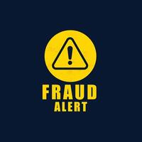 get your email secure and protected with fraud alert warning background vector