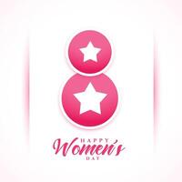 womens day celebration wishes card in star style vector