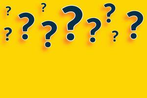 question mark yellow background for speech and arguments vector
