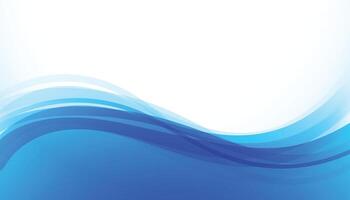 smooth curve blue wavy background vector