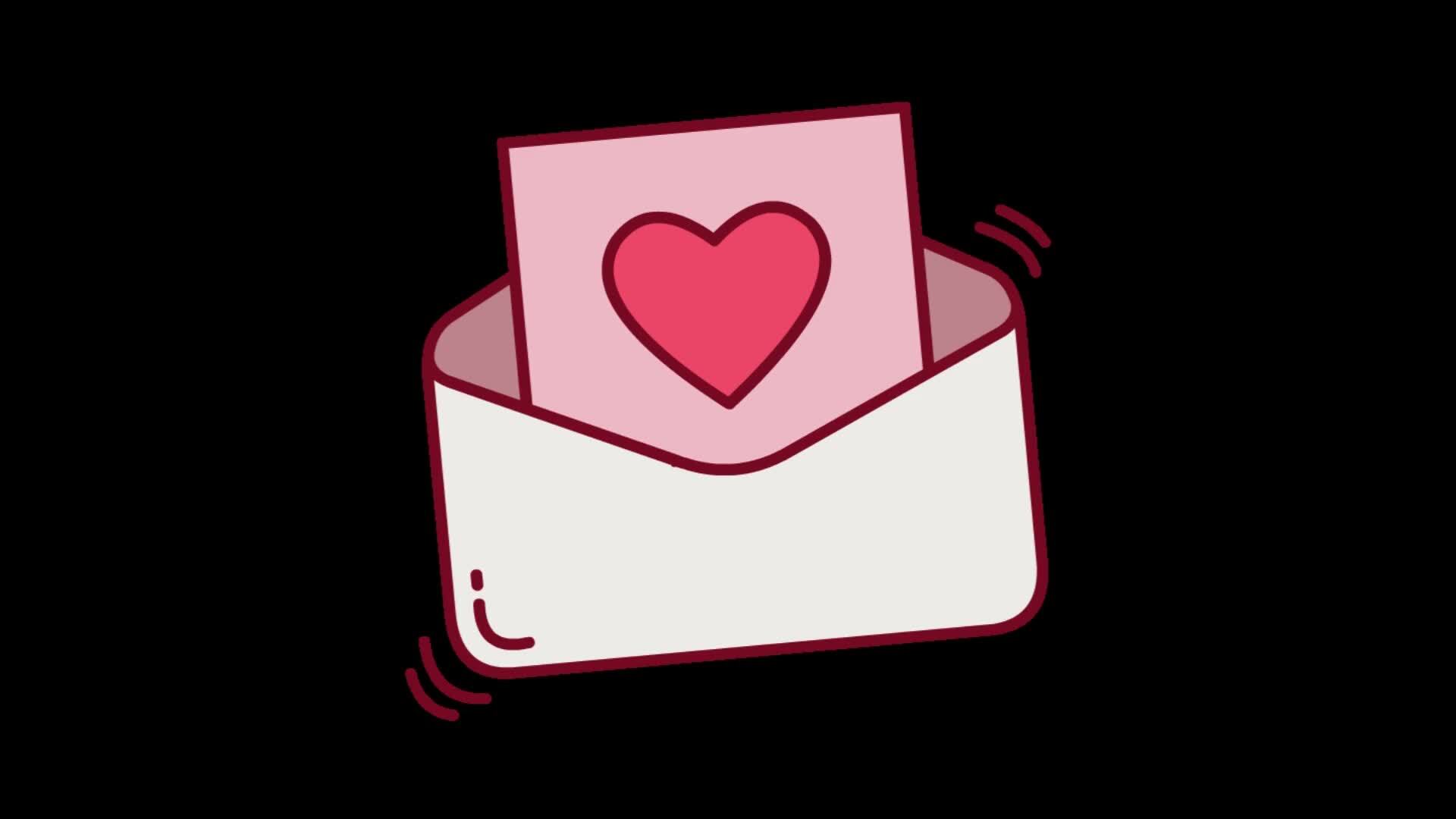 2d love concept 37753652 Stock Video at Vecteezy