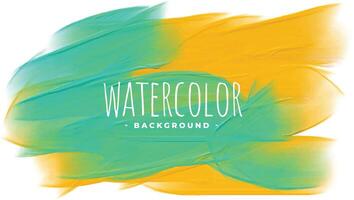 yellow and green watercolor mix texture background vector