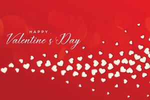 beautiful red valentines day background with floating hearts vector