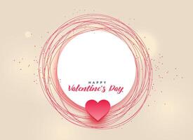 happy valentine's day design with text space vector