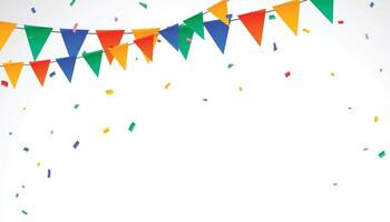 create a festive atmosphere with hanging party flag decoration vector