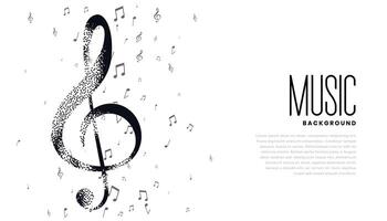 musical notes background with text space vector